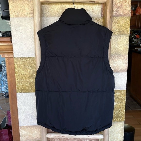 Bershka Women’s Zip-Up Oversized Mock-Neck Puffer Vest Black Jacket, Size Small - Picture 5 of 7